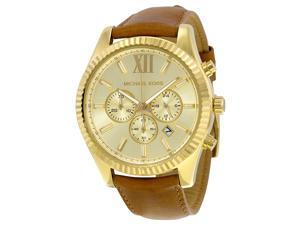 Michael Kors Men's Lexington Brown Leather Chronograph Watch Michael Kors Men's Lexington Brown Leather Chronograph Watch