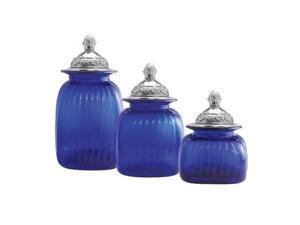 3 Piece Mayfair Canister Set Color: Cobalt Blue 3 Piece Mayfair Canister Set Color: Cobalt Blue