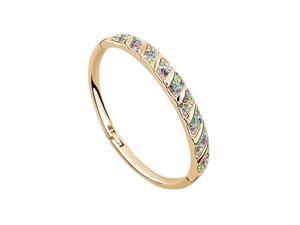 Women Simple Retro Crystal Bracelets Bangles Fashion Jewelry Golden+Colorful Women Simple Retro Crystal Bracelets Bangles Fashion Jewelry Golden+Colorful