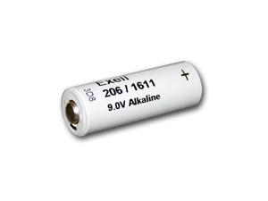 Exell 206A Alkaline 9V 110mAh Battery NEDA 1611 Replaces ER-206, H-7D Exell 206A Alkaline 9V 110mAh Battery NEDA 1611 Replaces ER-206, H-7D