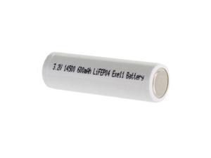 Exell LiFePO4 Size AA 14500 Rechargeable Solar Battery 3.2V 600mAh Exell LiFePO4 Size AA 14500 Rechargeable Solar Battery 3.2V 600mAh