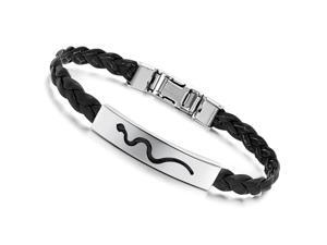 Silver Bracelet Stainless Steel Bangle Leather Girdle Fashion Girl Hand Chain Charms Jewelry Women Silver Bracelet Stainless Steel Bangle Leather Girdle Fashion Girl Hand Chain Charms Jewelry Women