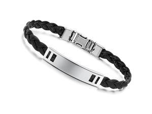 Silver Bracelet Stainless Steel Bangle Leather Girdle Fashion Girl Hand Chain Charms Jewelry Women Silver Bracelet Stainless Steel Bangle Leather Girdle Fashion Girl Hand Chain Charms Jewelry Women