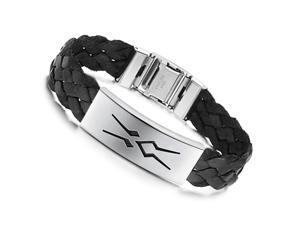 Silver Bracelet Stainless Steel Bangle Leather Girdle Fashion Girl Hand Chain Charms Jewelry Women Silver Bracelet Stainless Steel Bangle Leather Girdle Fashion Girl Hand Chain Charms Jewelry Women