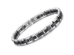 Silver Bracelet Stainless Steel Magnetic Bangle Ceramic Luxury Fashion Boy Hand Chain Charms Jewelry Mens Silver Bracelet Stainless Steel Magnetic Bangle Ceramic Luxury Fashion Boy Hand Chain Charms Jewelry Mens