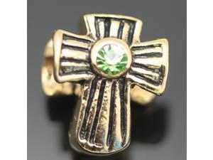 Cross Green Crystal Stone 925 Sterling Silver European Charm Bead for Pandora Bracelet Necklace Chian Cross Green Crystal Stone 925 Sterling Silver European Charm Bead for Pandora Bracelet Necklace Chian