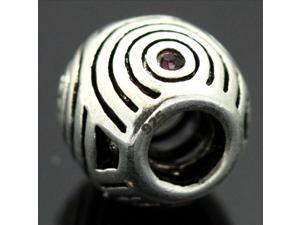 Circle Pattern Crystal 925 Sterling Silver European Charm Bead for Pandora Bracelet Necklace Chain Circle Pattern Crystal 925 Sterling Silver European Charm Bead for Pandora Bracelet Necklace Chain