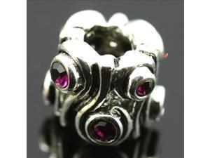 Purple Crystal Charm 925 Sterling Silver European Bead fit Pandora Snake Chain Bracelets Necklace Chain Purple Crystal Charm 925 Sterling Silver European Bead fit Pandora Snake Chain Bracelets Necklace Chain