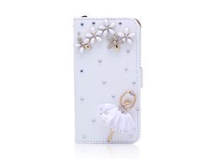 White Ballet Girl Flower PU Leather Wallet Case Cover For Sumsung Not 2 N7100 White Ballet Girl Flower PU Leather Wallet Case Cover For Sumsung Not 2 N7100
