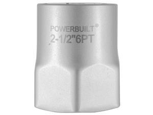Powerbuilt® 2 1/2" 6 Point Hex Wheel Bearing Locknut Socket - 647065 Powerbuilt® 2 1/2" 6 Point Hex Wheel Bearing Locknut Socket - 647065
