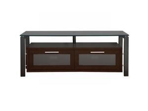 Plateau Decor 50 Video Cabinet - Espresso with Black Frame and Black Glass Plateau Decor 50 Video Cabinet - Espresso with Black Frame and Black Glass