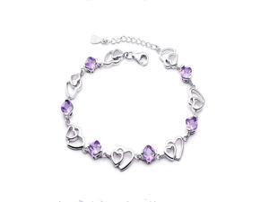 1 Pcs Fashion Sweet Heart Rhinestone Crystal Bracelet Bangle Adjustable for Woman Female 1 Pcs Fashion Sweet Heart Rhinestone Crystal Bracelet Bangle Adjustable for Woman Female