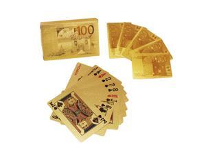 24K Karat Gold Foil Plated Poker Playing Card with Certificate EU Pattern 24K Karat Gold Foil Plated Poker Playing Card with Certificate EU Pattern