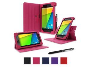Google Nexus 7 2013 Case, Nexus 7 FHD 2nd Gen Case, rooCASE Dual View Slim Fit Leather PU Folio Stand Smart Auto Wake / Sleep Cover for Asus, Magenta Google Nexus 7 2013 Case, Nexus 7 FHD 2nd Gen Case, rooCASE Dual View Slim Fit Leather PU Folio Stand Smart Auto Wake / Sleep Cover for Asus, Magenta