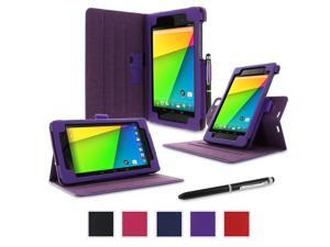 Google Nexus 7 2013 Case, Nexus 7 FHD 2nd Gen Case, rooCASE Dual View Slim Fit Leather PU Folio Stand Smart Auto Wake / Sleep Cover for Asus, Purple Google Nexus 7 2013 Case, Nexus 7 FHD 2nd Gen Case, rooCASE Dual View Slim Fit Leather PU Folio Stand Smart Auto Wake / Sleep Cover for Asus, Purple