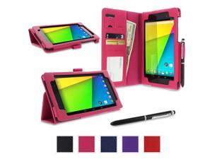 Google Nexus 7 2013 Case, Nexus 7 FHD 2nd Gen Case, rooCASE Origami Dual Station Leather PU Folio Stand Smart Auto Wake / Sleep Cover for Asus Magenta Google Nexus 7 2013 Case, Nexus 7 FHD 2nd Gen Case, rooCASE Origami Dual Station Leather PU Folio Stand Smart Auto Wake / Sleep Cover for Asus Magenta