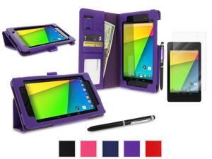 roocase Google Nexus 7 2013 Case Bundle - Slim Fit Folio Stand Smart Cover (Supports Auto Sleep/Wake) with Ultra HD Clear Screen Protector for Nexus 7 FHD 2nd Gen, Purple roocase Google Nexus 7 2013 Case Bundle - Slim Fit Folio Stand Smart Cover (Supports Auto Sleep/Wake) with Ultra HD Clear Screen Protector for Nexus 7 FHD 2nd Gen, Purple