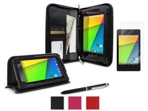 roocase Google Nexus 7 2013 Bundle - Executive Portfolio Leather Case Cover (Supports Auto Sleep/Wake) with Ultra HD Clear Screen Protector for Nexus 7 FHD 2nd Gen, Black roocase Google Nexus 7 2013 Bundle - Executive Portfolio Leather Case Cover (Supports Auto Sleep/Wake) with Ultra HD Clear Screen Protector for Nexus 7 FHD 2nd Gen, Black