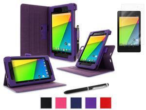 roocase Google Nexus 7 2013 Bundle - Dual View Stand Cover Case (Supports Auto Sleep/Wake) with Ultra HD Clear Screen Protector for Nexus 7 FHD 2nd Gen, Purple roocase Google Nexus 7 2013 Bundle - Dual View Stand Cover Case (Supports Auto Sleep/Wake) with Ultra HD Clear Screen Protector for Nexus 7 FHD 2nd Gen, Purple
