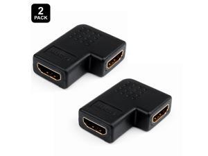 GearIt (2 Pack) HDMI Coupler Adapter - 90 Degree Right Angle Vertical Flat Female to Female Gold Plated Connector - Lifetime Warranty GearIt (2 Pack) HDMI Coupler Adapter - 90 Degree Right Angle Vertical Flat Female to Female Gold Plated Connector - Lifetime Warranty