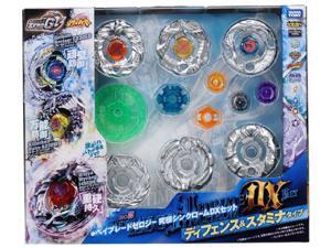 Beyblades #BBG-25 Japanese Ultimate DX Set Thin Chrome Defense And Stamina Type Beyblades #BBG-25 Japanese Ultimate DX Set Thin Chrome Defense And Stamina Type