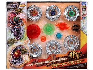 Beyblades #BBG-24 Japanese Zero G Beyblade Ultimate DX Set Thin Chrome Attack / Balance Type Beyblades #BBG-24 Japanese Zero G Beyblade Ultimate DX Set Thin Chrome Attack / Balance Type