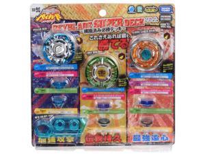 Takaratomy Beyblades #BB96 Japanese Metal Fusion Super Deck Set (Pegasis 85RF, Libra 100D, Burn Cancer 80WD) Takaratomy Beyblades #BB96 Japanese Metal Fusion Super Deck Set (Pegasis 85RF, Libra 100D, Burn Cancer 80WD)