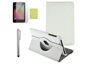 360 Rotating PU Leather Case Cover + LCD Film + Stylus For Google Nexus 7 1st generation White 360 Rotating PU Leather Case Cover + LCD Film + Stylus For Google Nexus 7 1st generation White