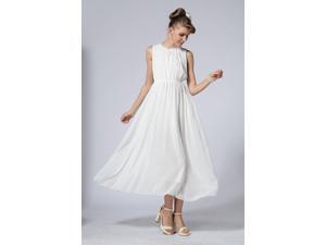 New Summer Stylish Sexy Elegant Sleeveless Dress Lace Lollar Waist Open Back Floor-length Chiffon Dresses New Summer Stylish Sexy Elegant Sleeveless Dress Lace Lollar Waist Open Back Floor-length Chiffon Dresses
