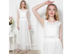 2014 New Summer Woman Full Lace Rose Double collar Lace Waist Dress With Belt 2014 New Summer Woman Full Lace Rose Double collar Lace Waist Dress With Belt