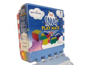 EnviUs Snug Plus Play Mat Rainbow 9 : Ultra Thick 9 Pieces (6 Colors) 12" x 12 " x 9/16" (Snug Plus Series w/ FREE Borders) EnviUs Snug Plus Play Mat Rainbow 9 : Ultra Thick 9 Pieces (6 Colors) 12" x 12 " x 9/16" (Snug Plus Series w/ FREE Borders)