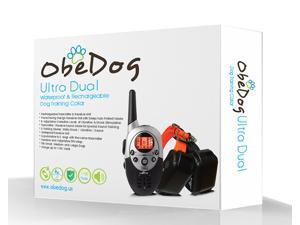 ObeDog 1100 Yards Ultra Dual Rechargeable & Full Waterproof Dog Training Collar with Amber LCD Remote - Vibration / Static Shock / Tone / Locate Training Stimulations for All Dogs ObeDog 1100 Yards Ultra Dual Rechargeable & Full Waterproof Dog Training Collar with Amber LCD Remote - Vibration / Static Shock / Tone / Locate Training Stimulations for All Dogs
