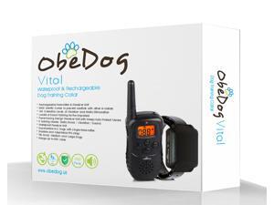 ObeDog 330 Yards Vital Rechargeable & Full Waterproof Dog Training Collar with Amber LCD Remote - Vibration / Static Shock / Tone / Locate Training Stimulation for All Dogs ObeDog 330 Yards Vital Rechargeable & Full Waterproof Dog Training Collar with Amber LCD Remote - Vibration / Static Shock / Tone / Locate Training Stimulation for All Dogs