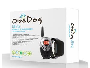 ObeDog 1100 Yards Ultra Rechargeable & Full Waterproof Dog Training Collar with Amber LCD Remote - Vibration / Static Shock / Tone / Locate Training Stimulation for All Dogs ObeDog 1100 Yards Ultra Rechargeable & Full Waterproof Dog Training Collar with Amber LCD Remote - Vibration / Static Shock / Tone / Locate Training Stimulation for All Dogs