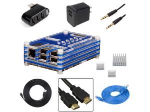 EEEKit for Raspberry Pi B+,Case Box+heatsinks+HDMI+USB+Ethernet+charger+Splitter EEEKit for Raspberry Pi B+,Case Box+heatsinks+HDMI+USB+Ethernet+charger+Splitter