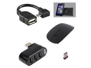 EEEKit Office 3-in-1 Kit for Dell Venue 8 Inch Pro Windows 8.1 Tablet, Micro USB B 5Pin Male to USB A Female with Angle Adapter Host Mode OTG Cable + 3 Port USB Hub + 2.4G Wireless Mouse Black EEEKit Office 3-in-1 Kit for Dell Venue 8 Inch Pro Windows 8.1 Tablet, Micro USB B 5Pin Male to USB A Female with Angle Adapter Host Mode OTG Cable + 3 Port USB Hub + 2.4G Wireless Mouse Black