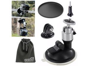 EEEKit Car Kit for GoPro HD Hero 4/Black/Silver Hero 4 Hero 3+ 3 2 1, Car Windshield Adjustable Suction Mount Holder + Car Suction Cup Pad + Long Screw Bolt + Tripod Adapter + EEEKit Storage Pouch EEEKit Car Kit for GoPro HD Hero 4/Black/Silver Hero 4 Hero 3+ 3 2 1, Car Windshield Adjustable Suction Mount Holder + Car Suction Cup Pad + Long Screw Bolt + Tripod Adapter + EEEKit Storage Pouch