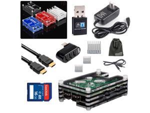 EEEKit 11in1 Accessory Kit for Raspberry Pi 2 Model B / Raspberry Pi B+, Case Box + 3 PCS Lightweight Aluminum Heatsinks + SanDisk Micro SDHC Memory Card 16GB + Wall Charger + HDMI Cable + USB 2.0 Hub EEEKit 11in1 Accessory Kit for Raspberry Pi 2 Model B / Raspberry Pi B+, Case Box + 3 PCS Lightweight Aluminum Heatsinks + SanDisk Micro SDHC Memory Card 16GB + Wall Charger + HDMI Cable + USB 2.0 Hub