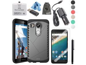 EEEKit 5-in-1 Starter Kit for LG Nexus 5X,Nexus 5X Case Cover+Nexus 5X Tempered Glass Protector+Type C USB 3.1 Car Charger+USB Type C to Micro USB Adapter Head+Micro USB OTG Card Reader EEEKit 5-in-1 Starter Kit for LG Nexus 5X,Nexus 5X Case Cover+Nexus 5X Tempered Glass Protector+Type C USB 3.1 Car Charger+USB Type C to Micro USB Adapter Head+Micro USB OTG Card Reader