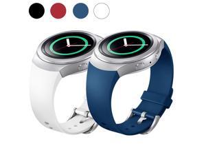EEEKit Replacement for Samsung Gear S2 (SM r720 Version ONLY) Smartwatch, 2 Pcs Silicone Wrist Watch Band Bracelet Strap and Storage Pouch EEEKit Replacement for Samsung Gear S2 (SM r720 Version ONLY) Smartwatch, 2 Pcs Silicone Wrist Watch Band Bracelet Strap and Storage Pouch