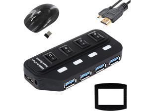 EEEKit 3in1 Office Kit for ASUS ZenBook UX305CA, 4 Port USB 3.0 Hub with Individual Power Switches LEDs, 2.4G Wireless Mouse, Mirco HDMI to HDMI Cable EEEKit 3in1 Office Kit for ASUS ZenBook UX305CA, 4 Port USB 3.0 Hub with Individual Power Switches LEDs, 2.4G Wireless Mouse, Mirco HDMI to HDMI Cable