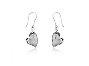 Swarovski Black Crystal Earrings Heart Drop Set in Sterling Silver Silver Hook Backs - Incl. ClassicDiamondHouse Gift Box & Cleaning Cloth Swarovski Black Crystal Earrings Heart Drop Set in Sterling Silver Silver Hook Backs - Incl. ClassicDiamondHouse Gift Box & Cleaning Cloth