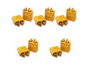5 Pairs (10pcs) XT-60 Male Female Bullet Connectors RC Hobby Battery Plugs 5 Pairs (10pcs) XT-60 Male Female Bullet Connectors RC Hobby Battery Plugs