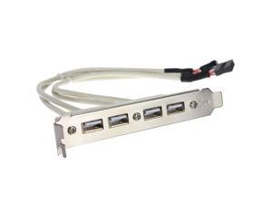 USB 2.0 4-Port Mainboard Header Host Case Rear Panel Backup Bracket Extension USB 2.0 4-Port Mainboard Header Host Case Rear Panel Backup Bracket Extension