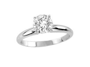 1 Carat Round Diamond Solitaire Engagement Ring 18k White Gold 1 Carat Round Diamond Solitaire Engagement Ring 18k White Gold