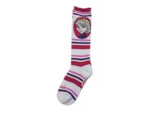 Disney Frozen Elsa Knee High Size 6-8 Socks - White and Red Disney Frozen Elsa Knee High Size 6-8 Socks - White and Red