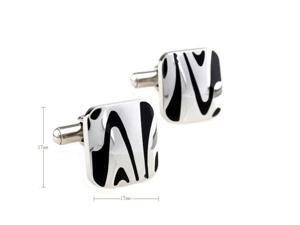 modern fashion enamel black&white Cufflinks Cuff link with Gift Box modern fashion enamel black&white Cufflinks Cuff link with Gift Box