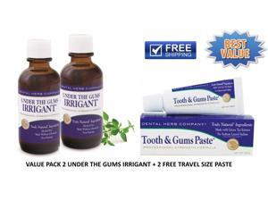Value Pack 2 Under the Gums Irrigant + 2 Free Travel Size Paste Value Pack 2 Under the Gums Irrigant + 2 Free Travel Size Paste