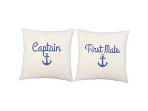 Captain First Mate Pillows 16x16 White Outdoor Cushions Captain First Mate Pillows 16x16 White Outdoor Cushions