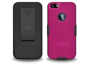AMZER Black / Hot Pink Shellster Shell Holster Combo Case For iPhone 5 AMZ94831 AMZER Black / Hot Pink Shellster Shell Holster Combo Case For iPhone 5 AMZ94831